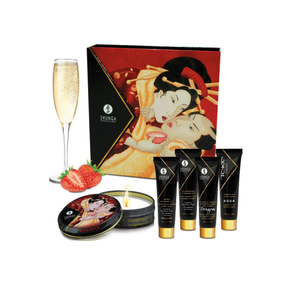 Coffret de Geisha vin pétillant à la fraise 